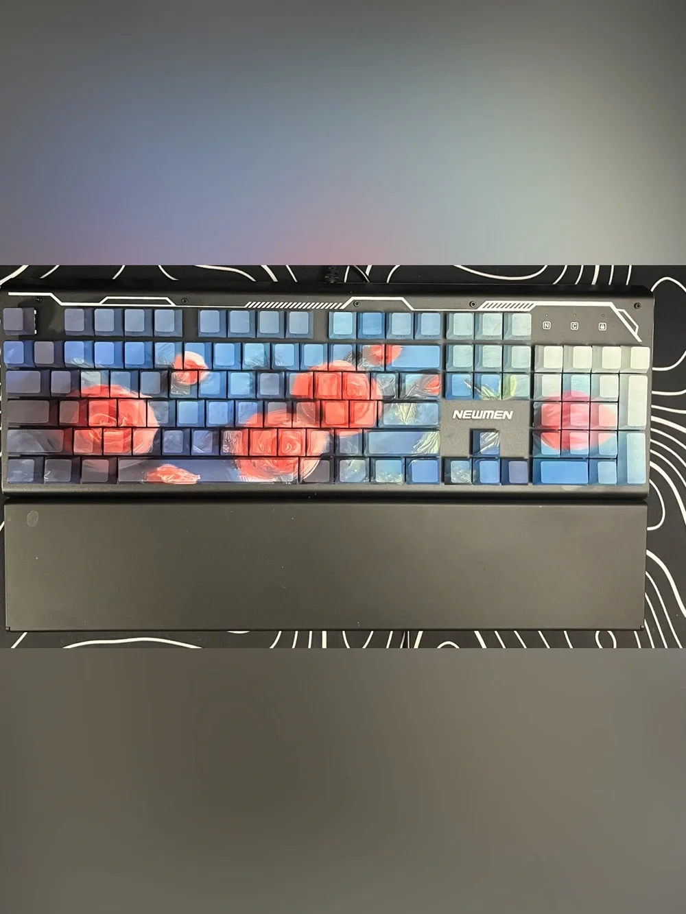 Custom Pink Blossoms Mechanical Keyboard with Artistic Keycaps
